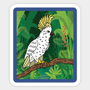 Colorful Cockatoo Bird Parrot Sticker